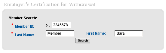 withdrawal cert screen 1