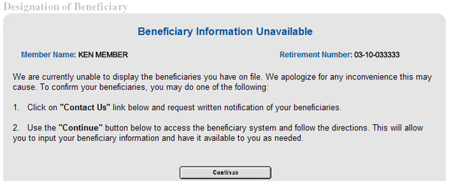retired mbos beneficiary screen 1